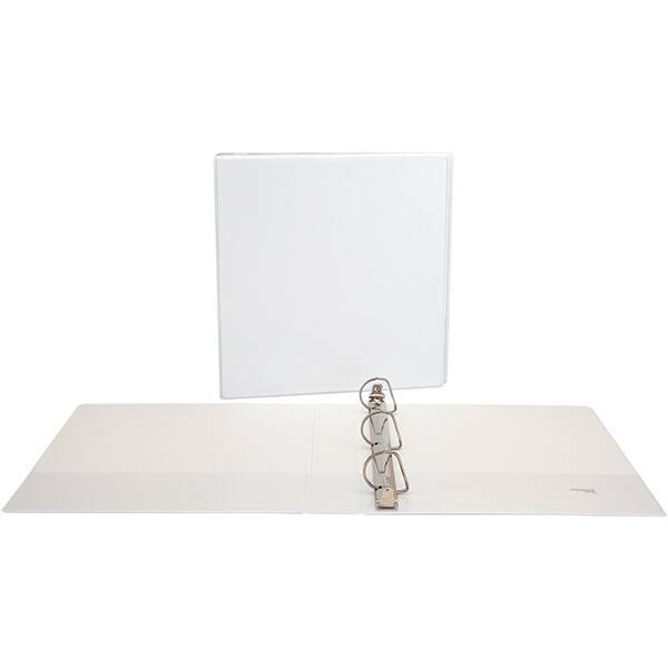 Universal One - 375 Sheet Capacity, 8-1/2 x 11", View Ring Binder - Polypropylene, White - USA Tool & Supply