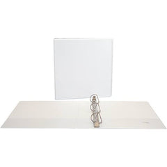 Universal One - 375 Sheet Capacity, 8-1/2 x 11", View Ring Binder - Polypropylene, White - USA Tool & Supply