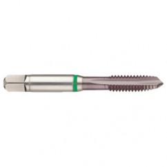 42433 2B 4-Flute Cobalt Green Ring Spiral Point Plug Tap-TiCN - USA Tool & Supply