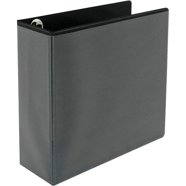 Universal One - 780 Sheet Capacity, 8-1/2 x 11", View Ring Binder - Polypropylene, Black - USA Tool & Supply