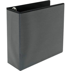 Universal One - 780 Sheet Capacity, 8-1/2 x 11", View Ring Binder - Polypropylene, Black - USA Tool & Supply