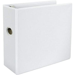 Universal One - 1,050 Sheet Capacity, 8-1/2 x 11", View Ring Binder - Polypropylene, White - USA Tool & Supply