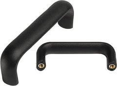 Electro Hardware - 3.7" Between Centers M6 Hole, Polyamide External Pull Handle - 0.79" Handle Width, 1.59" Handle Height, 4.19" OAL, Plastic Finish - USA Tool & Supply
