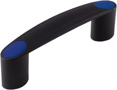 Electro Hardware - 5.2" Between Centers M6 Hole, Polyamide External Pull Handle - 1.14" Handle Width, 1.34" Handle Height, 6.42" OAL, Plastic Finish - USA Tool & Supply