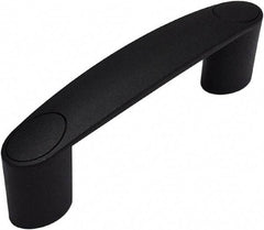 Electro Hardware - 5.2" Between Centers 0.33" Hole, Polyamide External Pull Handle - 1.14" Handle Width, 1.89" Handle Height, 6.42" OAL, Plastic Finish - USA Tool & Supply