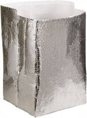 Made in USA - 20" Long x 20" Wide x 20" High x 3/16" Thick Box Liner - Silver, Case - USA Tool & Supply