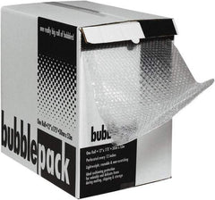 Made in USA - 50' Long x 24" Wide x 1/2" Thick, Bubble Roll - Clear - USA Tool & Supply