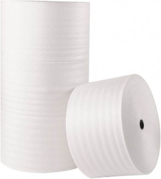 Made in USA - 900' Long x 24" Wide x 1/16" Thick, Polyethylene Foam - White - USA Tool & Supply