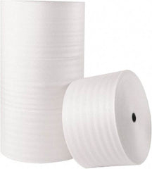 Made in USA - 900' Long x 24" Wide x 1/16" Thick, Polyethylene Foam - White - USA Tool & Supply