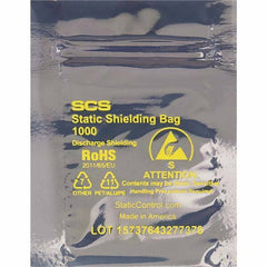 Made in USA - 5" Long x 4" Wide, 3.1 mil Thick, Self Seal Static Shield Bag - Transparent, Metal-In, Standard Grade - USA Tool & Supply