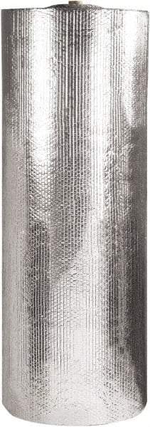 Made in USA - 125' Long x 48" Wide x 3/16" Thick, Bubble Roll - Silver - USA Tool & Supply