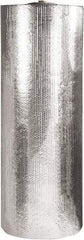 Made in USA - 125' Long x 48" Wide x 3/16" Thick, Bubble Roll - Silver - USA Tool & Supply