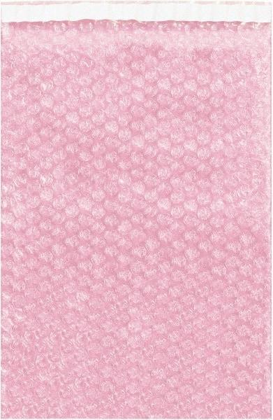 Value Collection - 15-1/2" Long x 12" Wide, Adhesive Flap Antistatic Bubble Pouch - Pink, Standard Grade - USA Tool & Supply