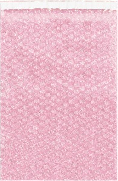 Value Collection - 24" Long x 24" Wide, Adhesive Flap Antistatic Bubble Pouch - Pink, Standard Grade - USA Tool & Supply