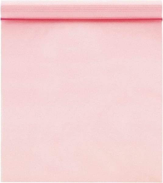 Value Collection - 4" Long x 3" Wide, 4 mil Thick, Self Seal Antistatic Poly Bag - Pink, Heavy-Duty Grade - USA Tool & Supply