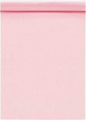 Value Collection - 8" Long x 4" Wide, 2 mil Thick, Self Seal Antistatic Poly Bag - Pink, Standard Grade - USA Tool & Supply