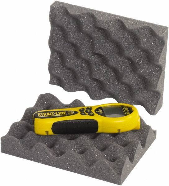 Made in USA - 6" Wide x 2" Thick, Convoluted Foam - Charcoal - USA Tool & Supply