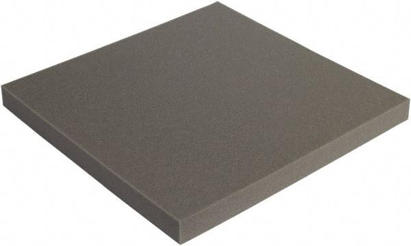Made in USA - 24" Wide x 2" Thick, Foam Sheets - Charcoal - USA Tool & Supply