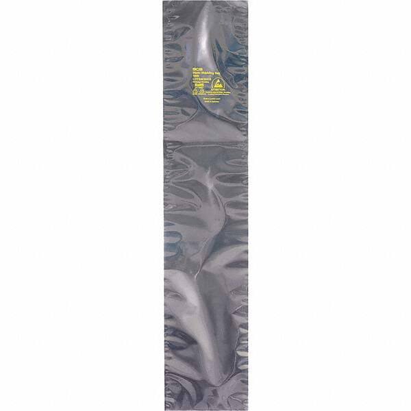 Made in USA - 24" Long x 10" Wide, 3.1 mil Thick, Open Top Static Shield Bag - Transparent, Metal-In, Standard Grade - USA Tool & Supply