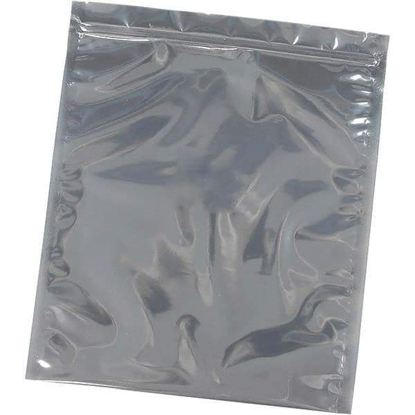 Made in USA - 12" Long x 12" Wide, 3 mil Thick, Self Seal Recloseable Zip Top Static Protection Bag - Transparent, Standard Grade - USA Tool & Supply