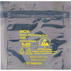 Made in USA - 24" Long x 24" Wide, 3.1 mil Thick, Self Seal Static Shield Bag - Transparent, Metal-In, Standard Grade - USA Tool & Supply