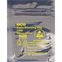 Made in USA - 20" Long x 15" Wide, 3.1 mil Thick, Self Seal Static Shield Bag - Transparent, Metal-In, Standard Grade - USA Tool & Supply