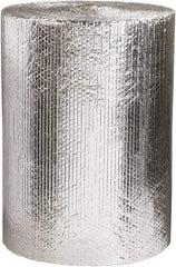 Made in USA - 125' Long x 24" Wide x 3/16" Thick, Bubble Roll - Silver - USA Tool & Supply