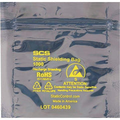 Made in USA - 3" Long x 3" Wide, 3.1 mil Thick, Self Seal Static Shield Bag - Transparent, Metal-In, Standard Grade - USA Tool & Supply