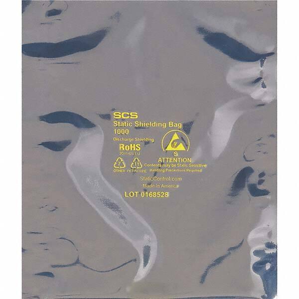 Made in USA - 20" Long x 14" Wide, 3.1 mil Thick, Open Top Static Shield Bag - Transparent, Metal-In, Standard Grade - USA Tool & Supply