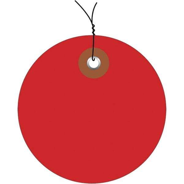 Made in USA - Safety & Facility Blank Tag - Red Vinyl - USA Tool & Supply