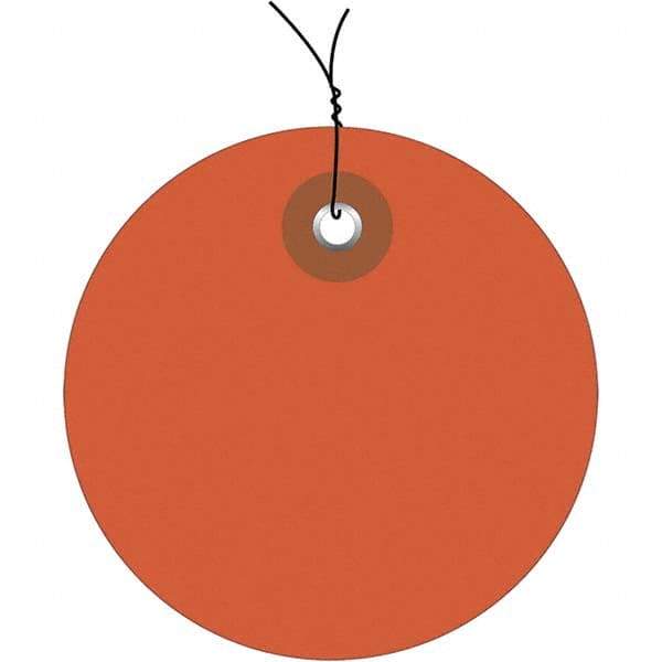 Made in USA - Safety & Facility Blank Tag - Orange Vinyl - USA Tool & Supply