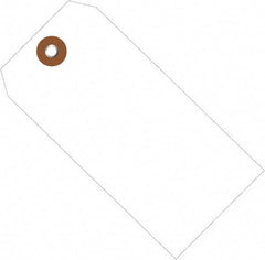 Made in USA - 4-3/4" High x 2-3/8" Long, Safety & Facility Blank Tag - White Vinyl - USA Tool & Supply