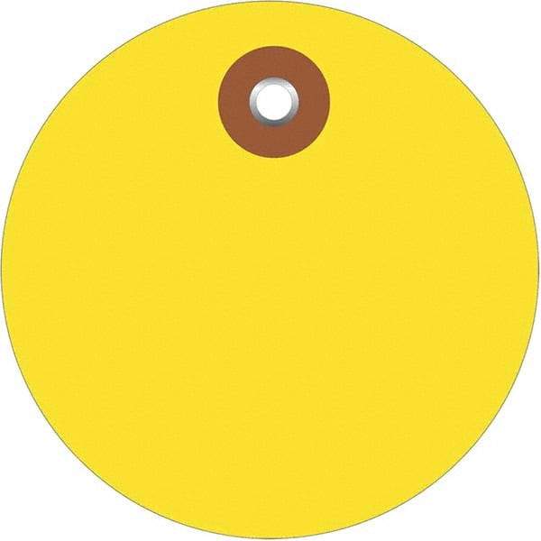 Made in USA - Safety & Facility Blank Tag - Yellow Vinyl - USA Tool & Supply