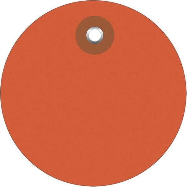 Made in USA - Safety & Facility Blank Tag - Orange Vinyl - USA Tool & Supply