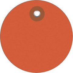 Made in USA - Safety & Facility Blank Tag - Orange Vinyl - USA Tool & Supply