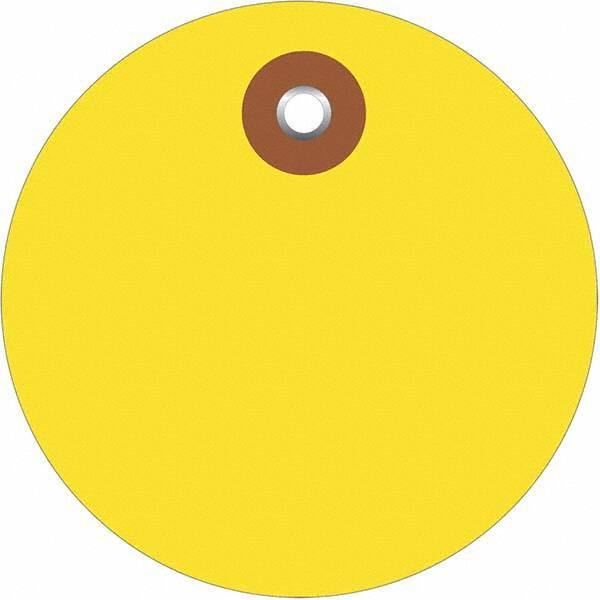 Made in USA - Safety & Facility Blank Tag - Yellow Vinyl - USA Tool & Supply