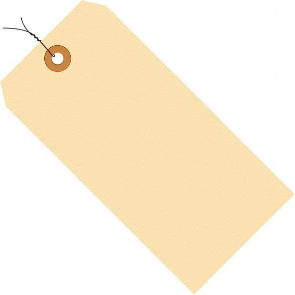 Made in USA - 5-1/4" High x 2-5/8" Long, Safety & Facility Blank Tag - Manila Cardstock - USA Tool & Supply