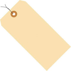 Made in USA - 4-1/4" High x 2-1/8" Long, Safety & Facility Blank Tag - Manila Cardstock - USA Tool & Supply