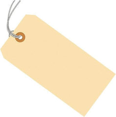 Made in USA - 7-1/2" High x 3-3/4" Long, Safety & Facility Blank Tag - Manila Cardstock - USA Tool & Supply