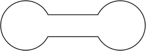 Made in USA - 5/16" High x 7/16" Long, Safety & Facility Blank Tag - White Cardstock - USA Tool & Supply