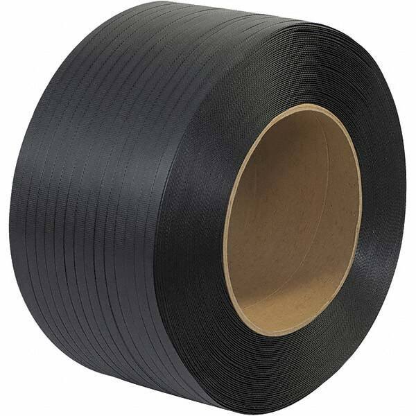 Made in USA - 6,600' Long x 1/2" Wide, Coil Case Polypropylene Strapping - 500 Lb Capacity, 0.026" Thick - USA Tool & Supply