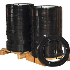 Made in USA - 2,050' Long x 5/8" Wide, Oscillated Coil Steel Strapping - 2,000 Lb Capacity, 0.023" Thick - USA Tool & Supply