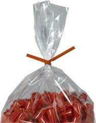 Made in USA - 8" Long, Bag Tie - Orange - USA Tool & Supply