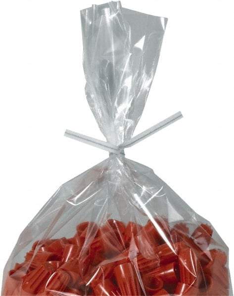 Made in USA - 9" Long, Bag Tie - White - USA Tool & Supply