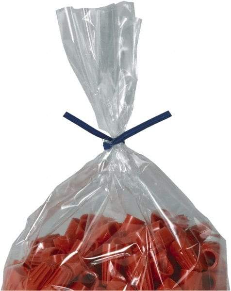 Made in USA - 9" Long, Bag Tie - Blue - USA Tool & Supply