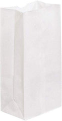 Made in USA - Kraft Grocery Bag - 7-1/16 x 4-1/2 x 13-3/4, White - USA Tool & Supply