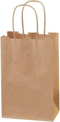Made in USA - Kraft Grocery Bag - 5-1/4 x 3-1/4 x 8-3/8, Kraft - USA Tool & Supply