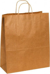 Made in USA - Kraft Grocery Bag - 13 x 6 x 15-3/4, Kraft - USA Tool & Supply