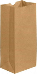Made in USA - Kraft Grocery Bag - 5-1/4 x 3-7/16 x 10-15/16, Kraft - USA Tool & Supply
