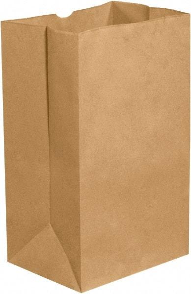 Made in USA - Kraft Grocery Bag - 8-1/4 x 5-15/16 x 13-3/8, Kraft - USA Tool & Supply